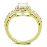 Women Stainless Steel Cubic Zirconia Rings TK1899